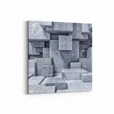 Olla 10015K Abstract 3 Boyut Görsel Kare Kanvas Tablo (Ölçü: 25X25)