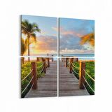 Olla 13580K4 Doğa / Manzara Görseli Kare 4'lü Kanvas Tablo (Ölçü: 145X145)