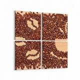 Olla 15103K4 Gıda Görseli Kare 4'lü Kanvas Tablo (Ölçü: 145X145)