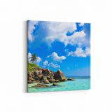 Olla 16571K Kumsal / Sahil Görseli Kare Kanvas Tablo (Ölçü: 30X30)