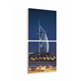 Olla 18262KD Yapı Görseli Kare 2'li Dikey Kanvas Tablo (Ölçü: 30X65)