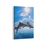 Olla 13012D Deniz / Okyanus Görseli Dikey Kanvas Tablo (Ölçü: 100X150)