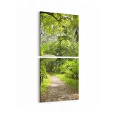 Olla 13428K2D Doğa / Manzara Görseli Kare 2'li Dikey Kanvas Tablo (Ölçü: 30X65)