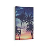 Olla 16055DD Günbatımı Görseli Dikey Dar Kanvas Tablo (Ölçü: 40X80)