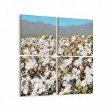 Olla 13562K4 Doğa / Manzara Görseli Kare 4'lü Kanvas Tablo (Ölçü: 65X65)