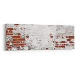 Olla 17449YI Taş / Tuğla Görseli Yatay İnce Kanvas Tablo (Ölçü: 90X30)