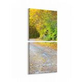 Olla 13224K2D Doğa / Manzara Görseli Kare 2'li Dikey Kanvas Tablo (Ölçü: 30X65)