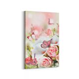 Olla 11720D Orkide Çiçek Görseli Dikey Kanvas Tablo (Ölçü: 70X105)