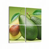 Olla 15020K4 Gıda Görseli Kare 4'lü Kanvas Tablo (Ölçü: 145X145)
