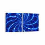 Olla 10333K2Y Abstract Görsel Kare 2'li Yatay Kanvas Tablo (Ölçü: 65X30)