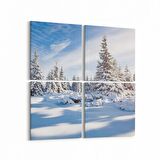 Olla 14174K4 Doğa / Manzara Görseli Kare 4'lü Kanvas Tablo (Ölçü: 145X145)