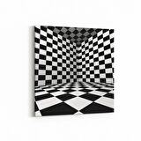 Olla 10233K Abstract Girdap Görsel Kare Kanvas Tablo (Ölçü: 25X25)