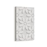 Olla 10450DD Beyaz Kabartma Görseli Dikey Dar Kanvas Tablo (Ölçü: 30X60)
