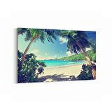 Olla 16444Y Kumsal / Sahil Görseli Yatay Kanvas Tablo (Ölçü: 45X30)