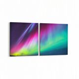 Olla 10353K2Y Abstract Görsel Kare 2'li Yatay Kanvas Tablo (Ölçü: 105X50)