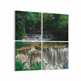 Olla 14069K4 Doğa / Manzara Görseli Kare 4'lü Kanvas Tablo (Ölçü: 125X125)