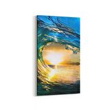 Olla 12868DD Deniz / Okyanus Görseli Dikey Dar Kanvas Tablo (Ölçü: 60X120)