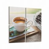 Olla 15306K4 Gıda Görseli Kare 4'lü Kanvas Tablo (Ölçü: 125X125)