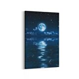Olla 14682D Gece Gökyüzü Görseli Dikey Kanvas Tablo (Ölçü: 60X90)