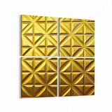 Olla 10034K4 Abstract 3 Boyut Görsel Kare 4'lü Kanvas Tablo (Ölçü: 145X145)