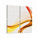 Olla 10204K4 Abstract Görsel Kare 4'lü Kanvas Tablo (Ölçü: 145X145)