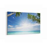 Olla 16636Y Kumsal / Sahil Görseli Yatay Kanvas Tablo (Ölçü: 90X60)