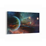 Olla 17670Y Uzay Görseli Yatay Kanvas Tablo (Ölçü: 150X100)