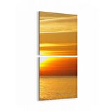 Olla 16140K2D Günbatımı Görseli Kare 2'li Dikey Kanvas Tablo (Ölçü: 30X65)