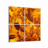 Olla 16703K4 Mermer Desen Görsel Kare 4'lü Kanvas Tablo (Ölçü: 125X125)