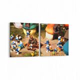 Olla 12703K2Y Çocuk Odası Görseli 2'li Yatay Kanvas Tablo (Ölçü: 85X40)