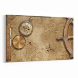 Olla 16226Y Harita Görseli Yatay Kanvas Tablo (Ölçü: 120X80)