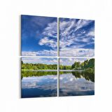 Olla 13585K4 Doğa / Manzara Görseli Kare 4'lü Kanvas Tablo (Ölçü: 145X145)