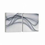 Olla 10186K2Y Abstract Görsel Kare 2'li Yatay Kanvas Tablo (Ölçü: 145X70)