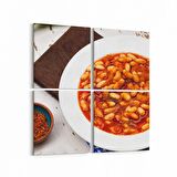 Olla 15269K4 Gıda Görseli Kare 4'lü Kanvas Tablo (Ölçü: 145X145)