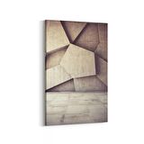 Olla 10018D Abstract 3 Boyut Görsel Dikey Kanvas Tablo (Ölçü: 100X150)