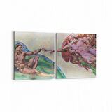 Olla 16263K2Y Heykel / Sanat Görseli Kare 2'li Yatay Kanvas Tablo (Ölçü: 105X50)