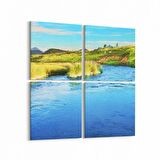 Olla 13498K4 Doğa / Manzara Görseli Kare 4'lü Kanvas Tablo (Ölçü: 145X145)