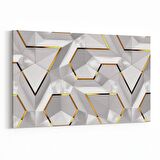 Olla 14889Y Geometrik Desen Görseli Yatay Kanvas Tablo (Ölçü: 150X100)