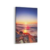 Olla 15993D Günbatımı Görseli Dikey Kanvas Tablo (Ölçü: 100X150)
