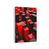 Olla 10050D Abstract 3 Boyut Görsel Dikey Kanvas Tablo (Ölçü: 100X150)