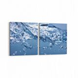 Olla 12884K2Y Deniz / Okyanus Görseli Kare 2'li Yatay Kanvas Tablo (Ölçü: 145X70)