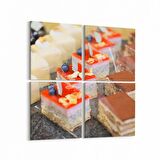 Olla 15101K4 Gıda Görseli Kare 4'lü Kanvas Tablo (Ölçü: 145X145)