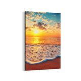 Olla 15966D Günbatımı Görseli Dikey Kanvas Tablo (Ölçü: 60X90)
