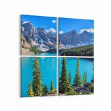 Olla 14443K4 Doğa / Manzara Görseli Kare 4'lü Kanvas Tablo (Ölçü: 125X125)