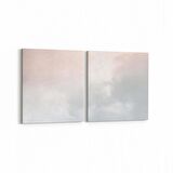 Olla 15657K2Y Gökyüzü Bulut Görseli Kare 2'li Yatay Kanvas Tablo (Ölçü: 65X30)