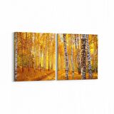 Olla 14572K2Y Doğa / Manzara Görseli Kare 2'li Yatay Kanvas Tablo (Ölçü: 105X50)