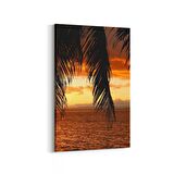 Olla 15988D Günbatımı Görseli Dikey Kanvas Tablo (Ölçü: 100X150)