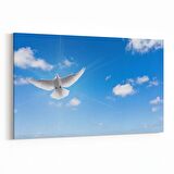 Olla 15865Y Gökyüzü Kuşlar Görseli Yatay Kanvas Tablo (Ölçü: 150X100)