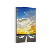 Olla 16124DD Günbatımı Görseli Dikey Dar Kanvas Tablo (Ölçü: 40X80)