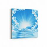 Olla 15711K Gökyüzü Bulut Görseli  Kare Kanvas Tablo (Ölçü: 100X100)